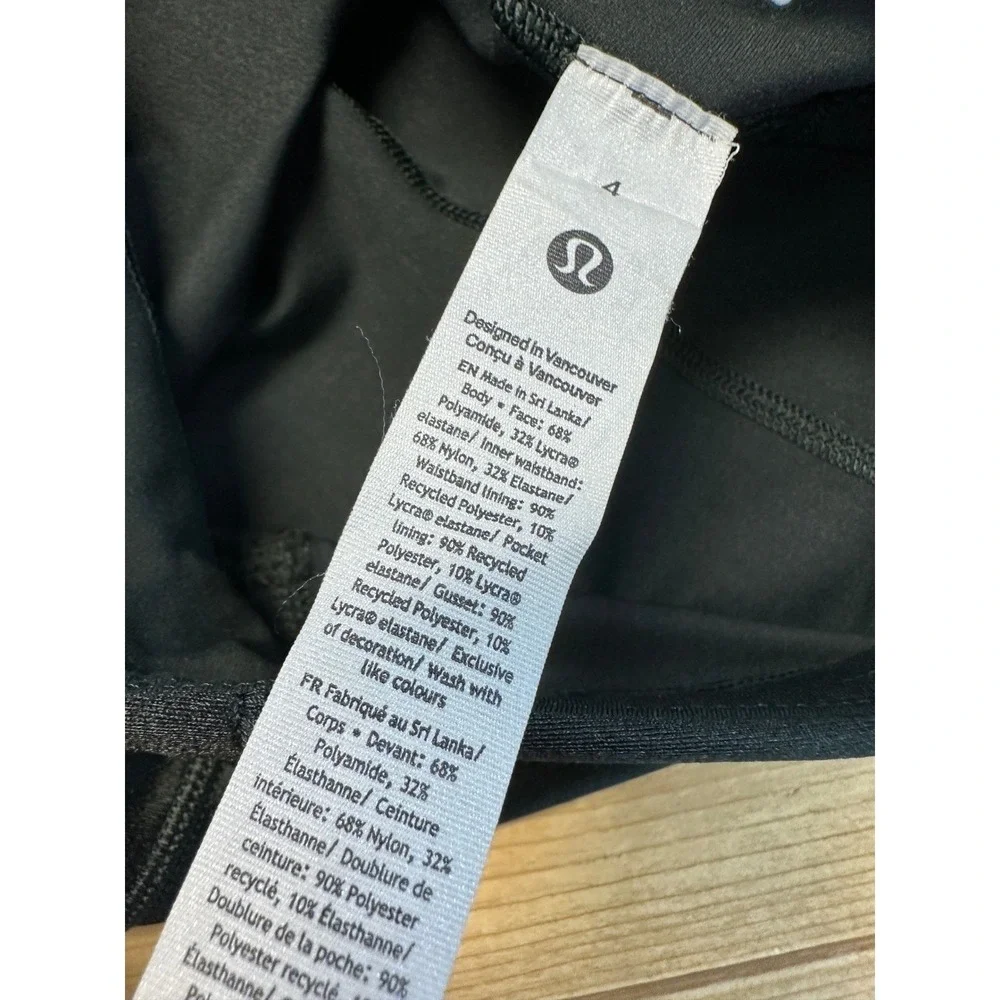 Lululemon Base Pace High-Rise Tight 25‎ Nulux Shiny Leggings Size 4 - Picture 3 of 6